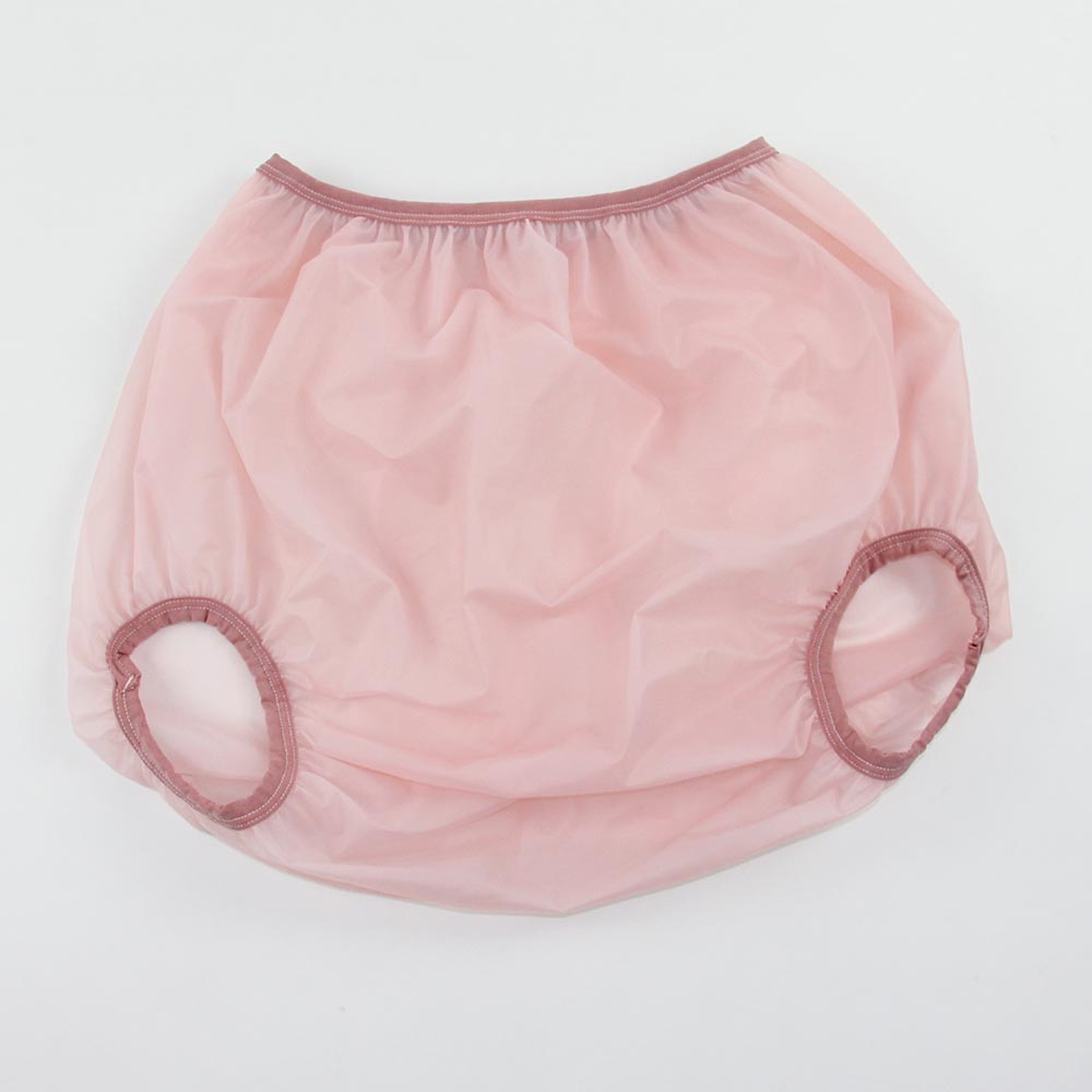 PVC Adult Baby Incontinence Snaper Diaper Rubber Pants Pink