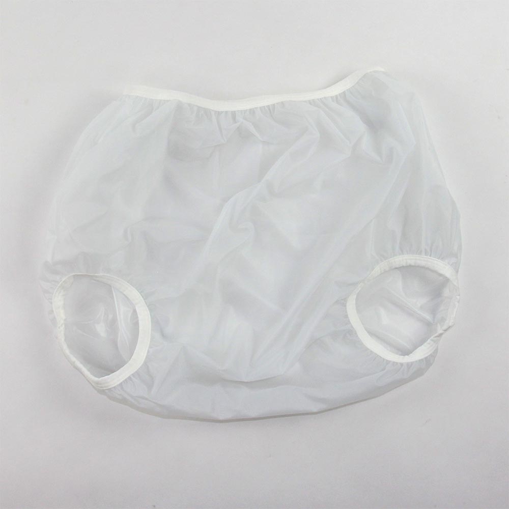 PVC Adult Baby Incontinence Snaper Diaper Rubber Pants White