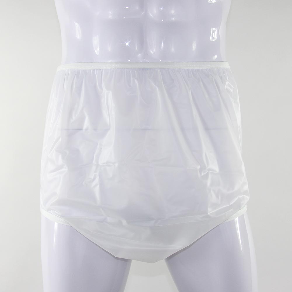 Adult Incontinence Pull-on Plastic Pants Color White PVC Diapers